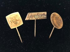 3x OPEL TOP TEAM - OPEL EUROSERVICE - 835 SILBER VERGOLDET - L 4,5CM - ORI