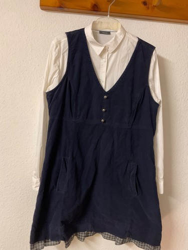 Zweiteiliges cord kleid mit - zweiteiliges,