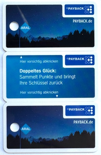 Payback schlüsselkarten set - payback,