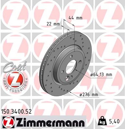 Zimmermann bremsscheibe - 2x,
