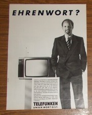Seltene Werbung TELEFUNKEN PALcolor 4290 Design Farbfernseher 1983