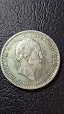 Sachsen 1/3 Taler 1854 Friedrich August II. Auf seinen Tod Silbermünze