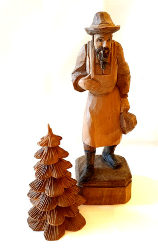 Erzgebirge figur und baum - erzgebirge,