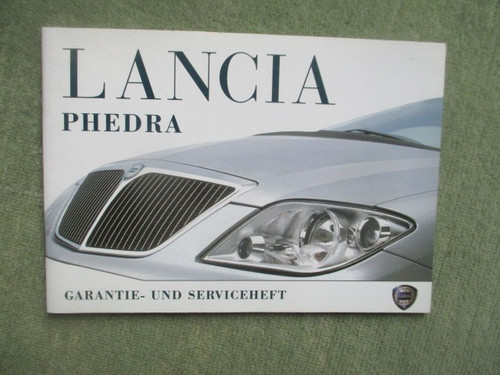 Lancia phedra warranty and - warranty,