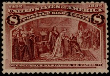 USA SCOTT 236, 8C Magneta, M