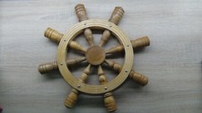 DDR, Ostalgie, Souvenir, nautisches Steuerrad 40 cm, Holz, 8 Speichen