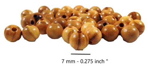 Olivenholz perlen 7mm - 7mm, 0,28