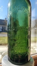 Alte Bierflasche deutsches Haus Staudacher Pfullendorf Verschluß v.K.Gerster