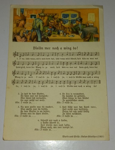 Anton günther liedkarte - ak,