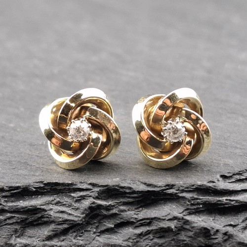 Knoten ohrstecker 585er gold - knoten,