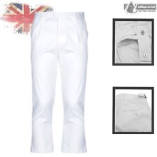 Herren Hose Royal Navy Class II British Army Weiss Uniform Marinehose Diensthose