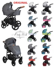 Kunert Rotax SCHWARZER RAHMEN KINDERWAGEN 2in1 3in1 KINDERWAGEN + KINDERSITZ + ISOFIX
