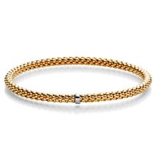 Flexibles Armband im Himbeermuster 585-Roségold Flex-Armreif Stretch-Schmuck neu