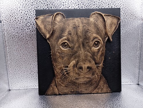 Relief wandbild jack russell - relief,