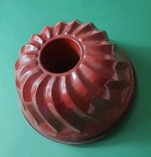 Alte Backform Kuchenform  GUGLHUPF Form Antik Ochsenblut Emailliert