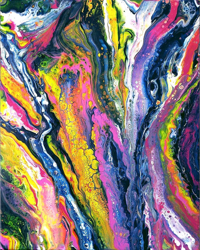 Pouring art acryl bild fluid - art,
