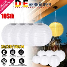 10 LED Solar Lampions Außen