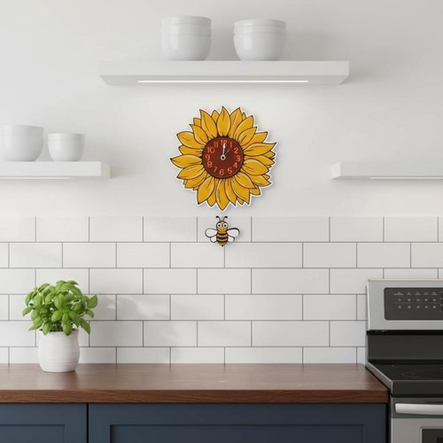 Sonnenblumen-Pendeluhr