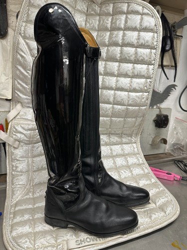 Lackleder reitstiefel lynette - reitstiefel,