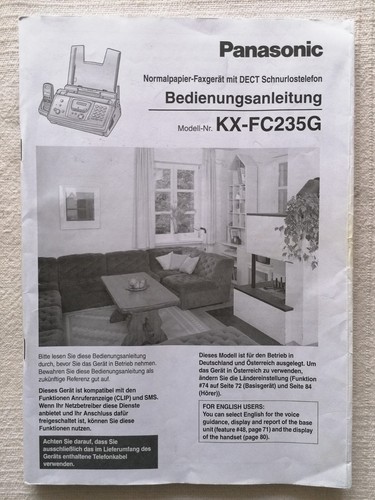 Faxgerät panasonic fc235 - faxgerät, kx-fc235