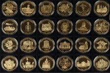 25 JAHRE DEUTSCHE EINHEIT - MEDAILLE - 24 KARAT GOLD / VERGOLDET - SELTEN