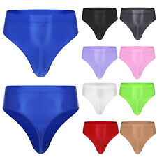 DE Herren Nylon String Low Rise Slips Glänzend Tanga Schwimmen Bikini T-Back