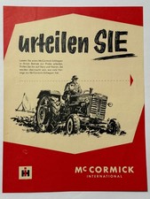 Prospekt / Faltblatt vom McCormick / Farmall / International, ca. 1958, ORIGINAL