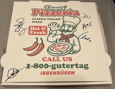 Donots Pizzeria Shirt, Größe M, Inkl. Pizza Karton - handsigniert 