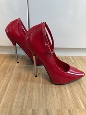 Pleaser Devious Dom-108 High Heels Größe 43 Rot Lack Neu