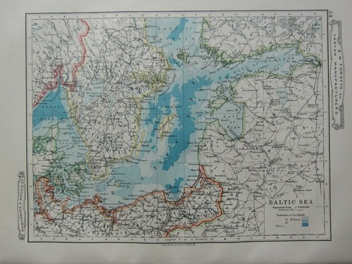 1919 karten baltische see - 1919, ~