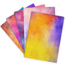 50 Blatt Bastelpapier A4 bunt Motivpapier 5 Designs 10 Blatt Aquarell bunt 