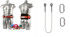 SET Sicherheitsgurt Haltegurt +1,5m Seil Kletterausrüstung Baumpflege Fallschutz