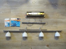 Wohnzimmerlampe 4x Halogen Chrom/Glas verstellbar