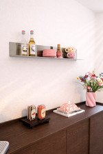 Edelstahl Wandregal schwebend