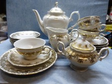 28600. Kaffeeservice für 5 Personen  weiss gold  Winterling  20teilig