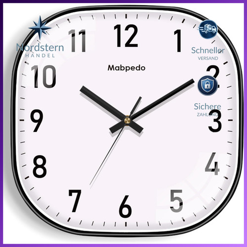 Wanduhr akku betrieben 30cm - betrieben,