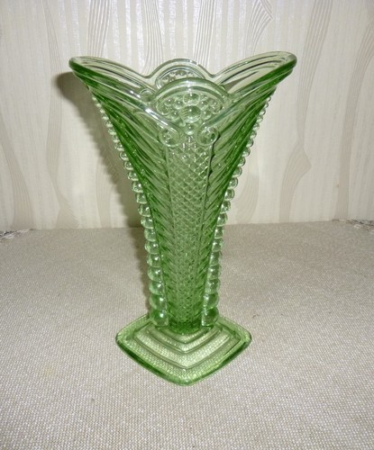 Glas vase grün groß - vase,