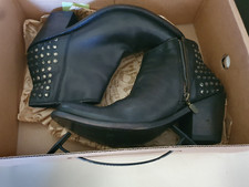 Damen Biker Boots mit Nieten