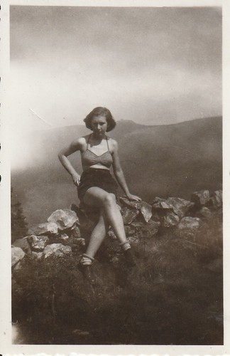 Vintage foto schöne frau - vintage,