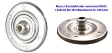 Flansch 1 Zoll DN25 33mm Edelstahl oder Verchromt für Druckkessel Membrankessel