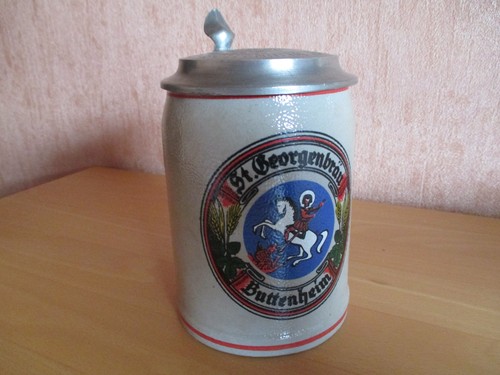 Antiker bierkrug mit - l,