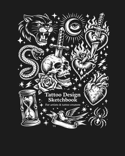 Tattoo design sketchbook for - design,