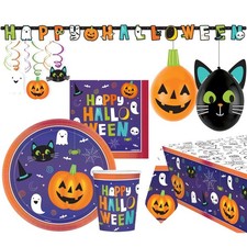 Amscan 9908042-66 - Partyset Halloween Friends, 42-teilig, Einweggeschirr & Deko