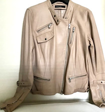 MARC CAIN LEDER JACKE  beige