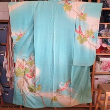 Japan Furisode Kimono silberne