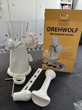 Drehwolf Mit Gebäckvorsatz Fleisch Gemüse Spritzgebäck Weiß
