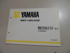 1981 Parts catalog list Ersatz Teile Katalog Yamaha  RD 250 LC (4L2)