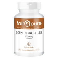 Bienen Propolis Extrakt 1000mg Tagesdosis, 90 Kapseln für 45 Tage, fair & pure