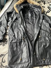 Leder Mantel Herren Lang Schwarz Echtleder Herrenmantel HALBMANTEL XL XXL