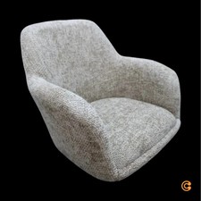 hjh LIVING Bürostuhl Drehstuhl Home Office beige Bouclé Stoff höhenverstell895